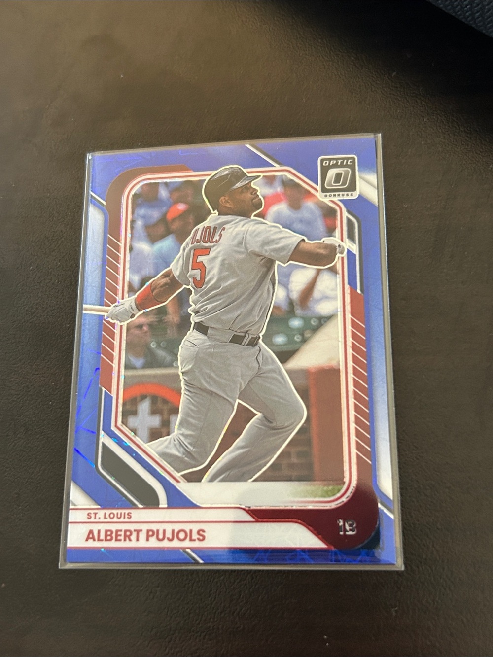 Panini Albert Pujols Baseball Card - Blue Red White